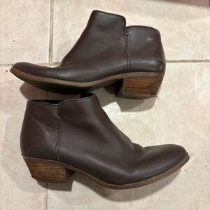 Bass Dark Brown Ankle Booties